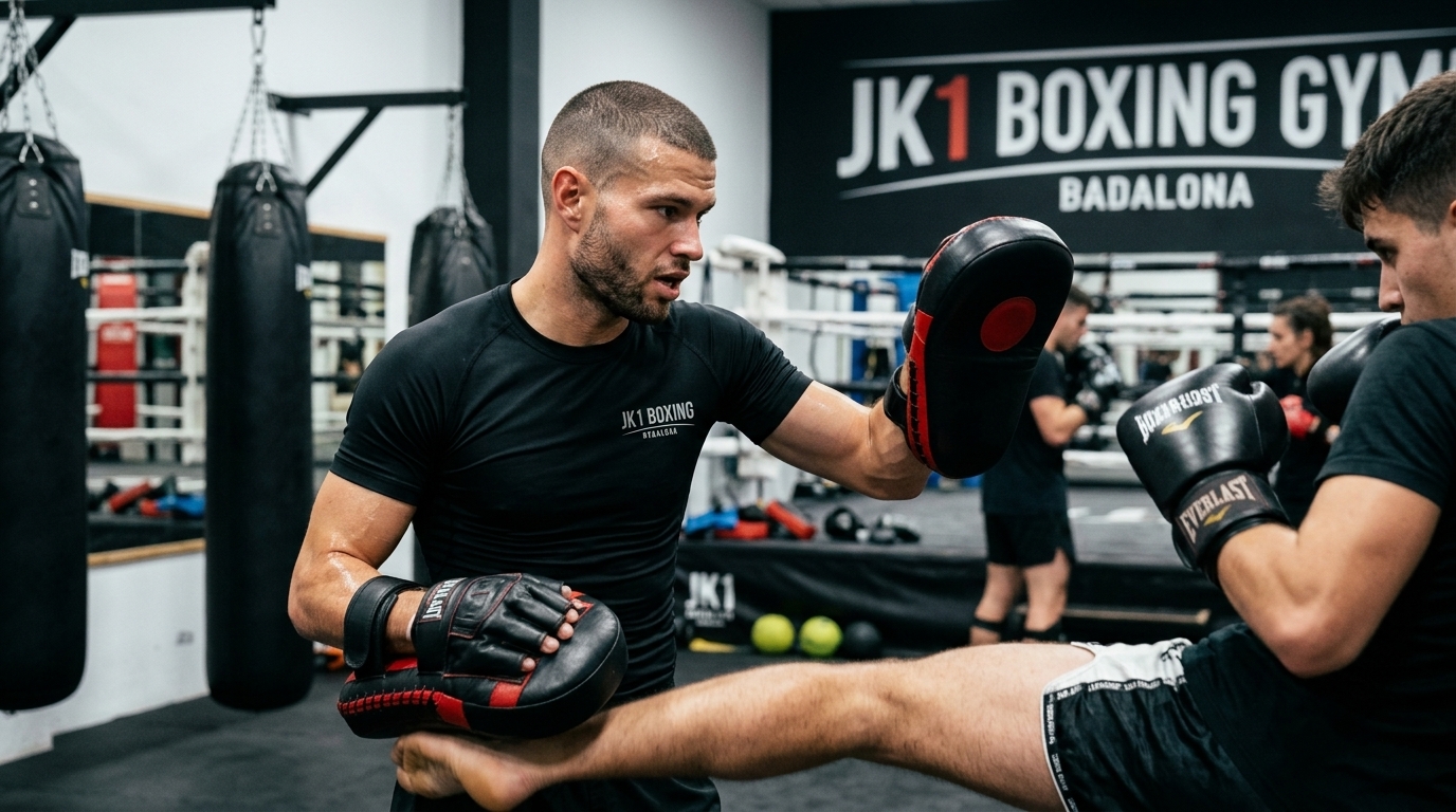 Instalaciones y sacos de golpeo en JK1 Boxing Badalona